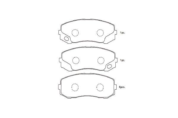 KAVO PARTS Комплект тормозных колодок, дисковый тормоз BP-5555